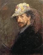 James Ensor Self-Portrait with Flowered Hat France oil painting artist